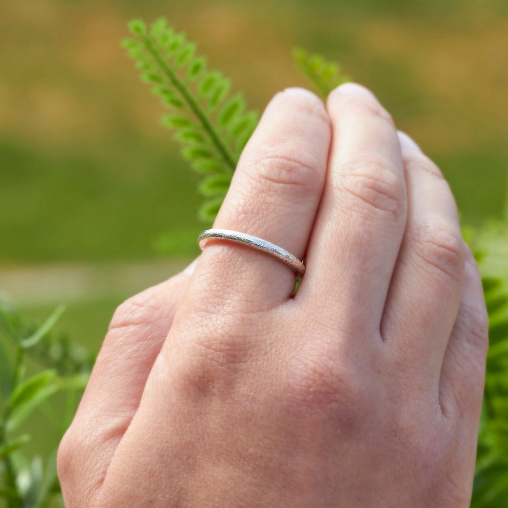 Slim Melted Band Ring By Fi Mehra – Emma White The Jewellery Makers