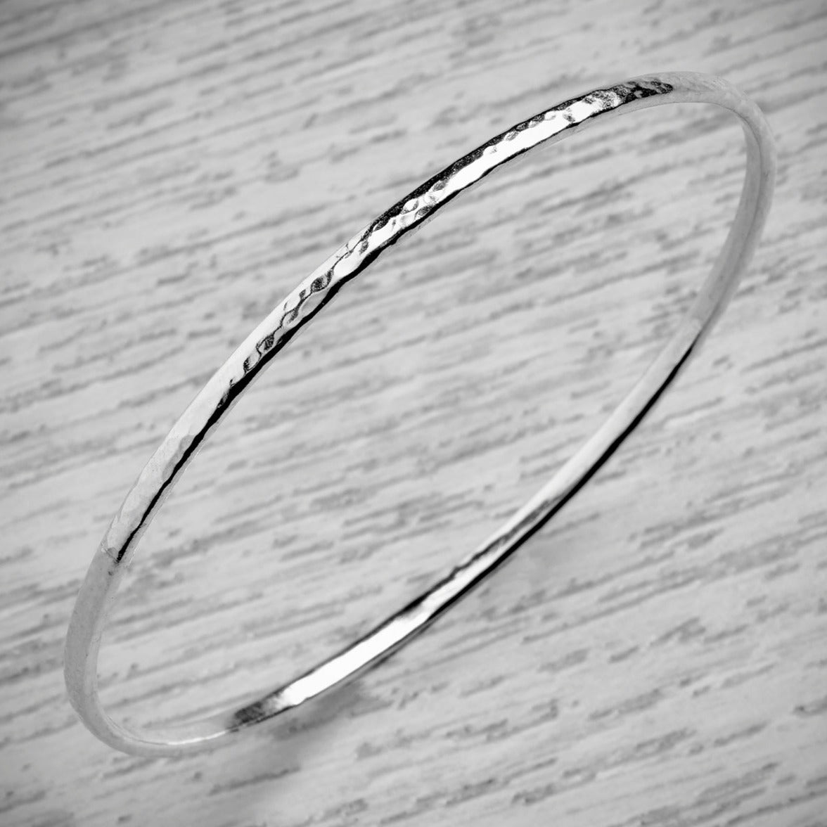 Silver Slender Stacked Bangle Bundle