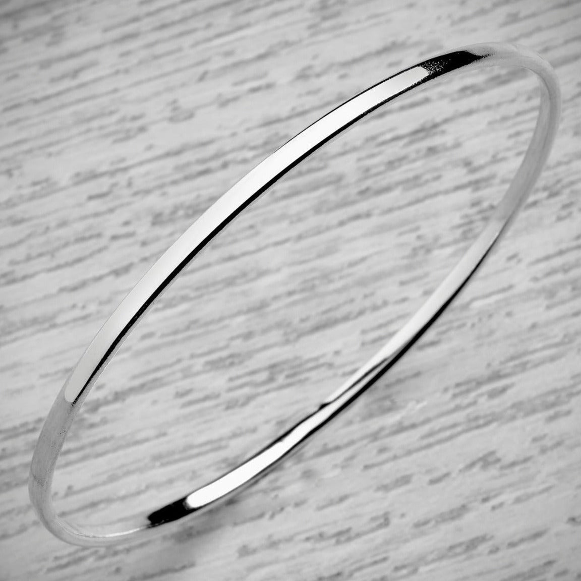 Silver Slender Stacked Bangle Bundle