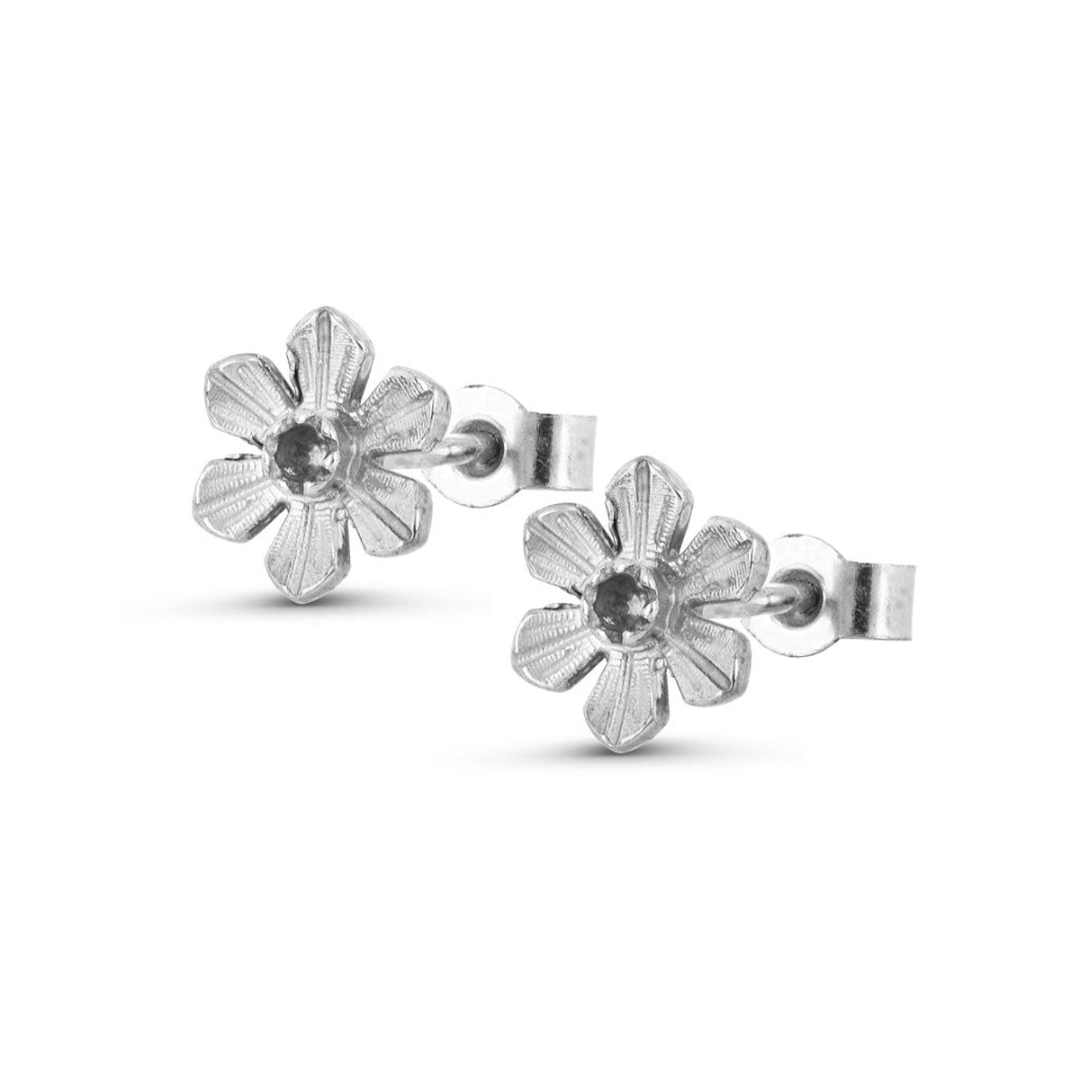 Silver Daffodil Stud Earrings by Elin Mair