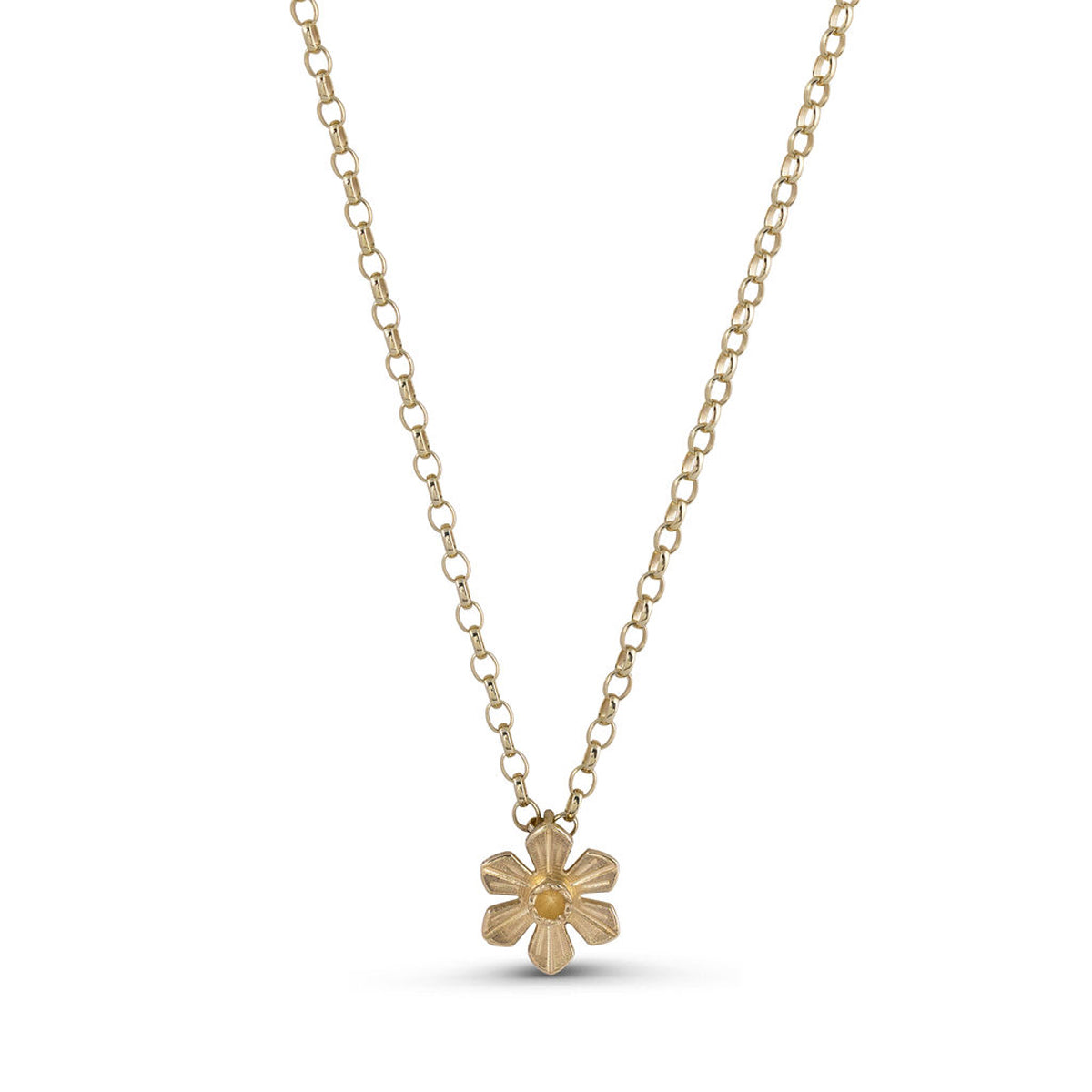 Small 9ct Gold Daffodil Necklace by Elin Mair