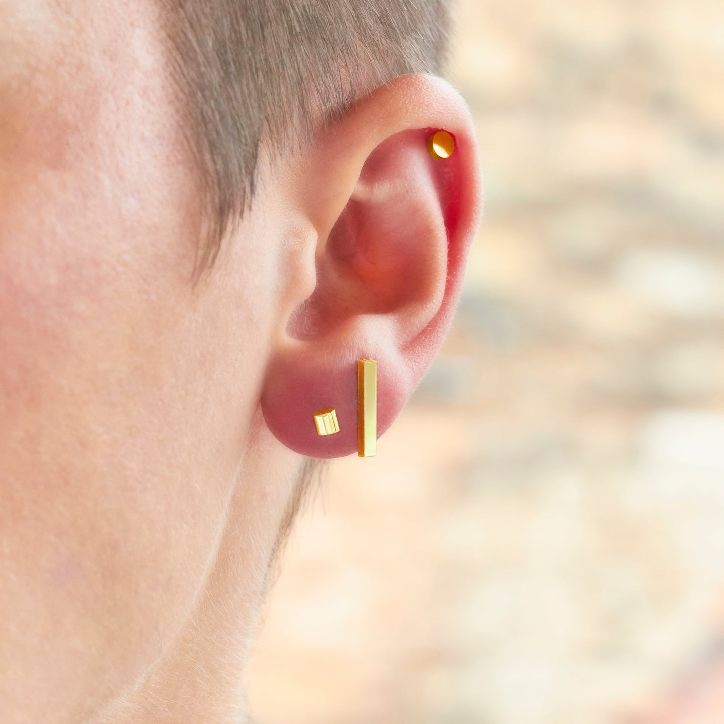 18ct Gold Vermeil Bits & Bobs Stud Earrings