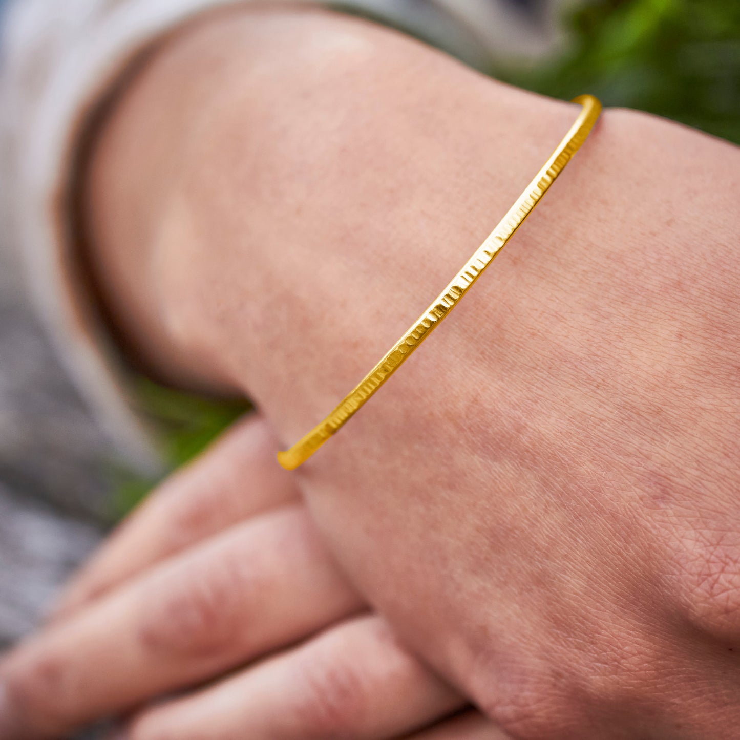 18ct Gold Vermeil Slender Stacked Bangle Bundle