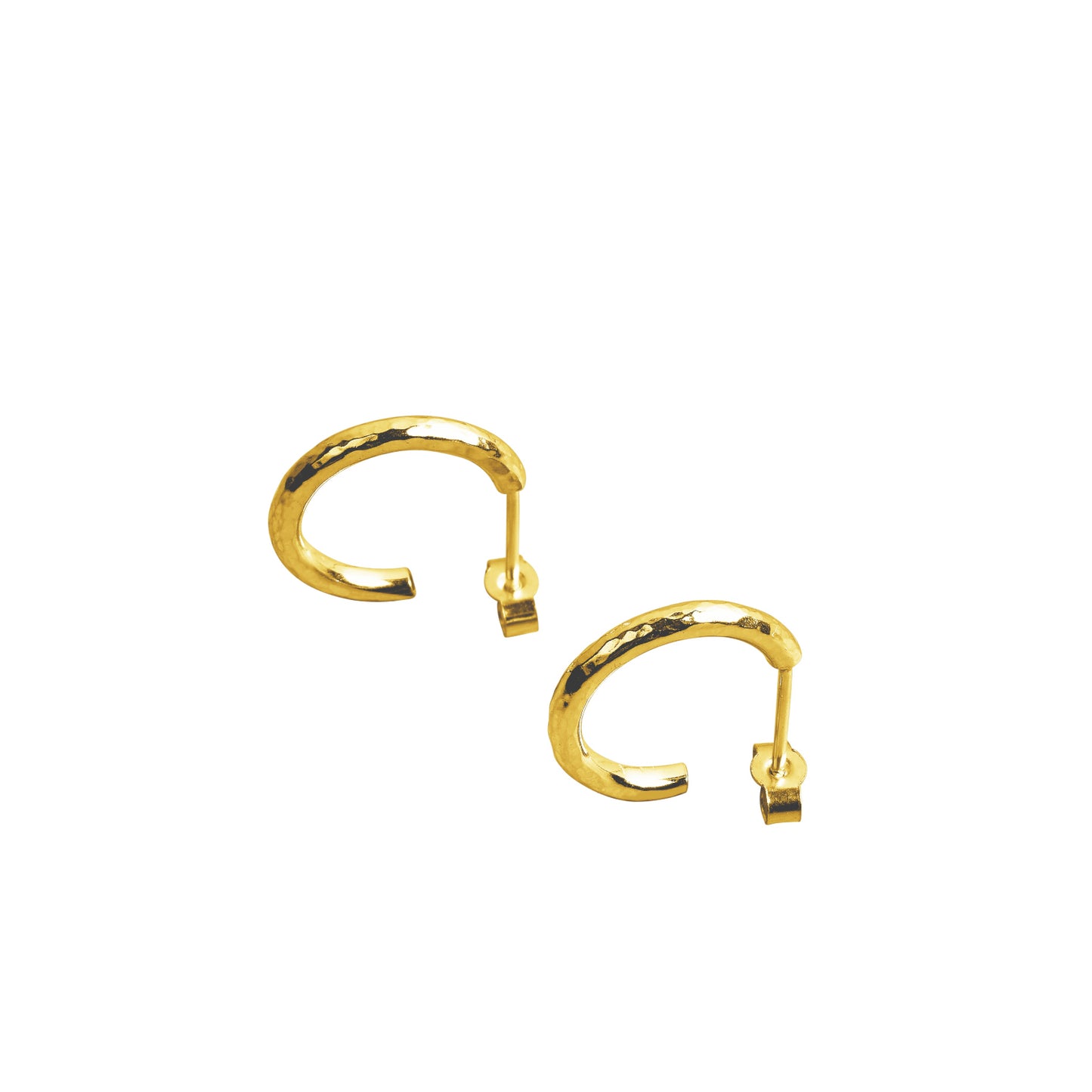 18ct Gold Vermeil Stacking Hoop Dimpled Earrings Bundle