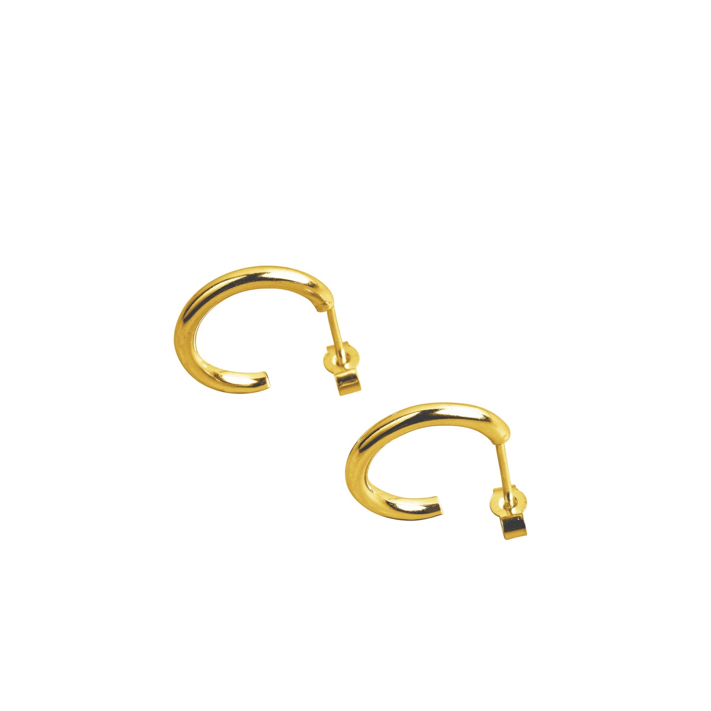 18ct Gold Vermeil Stacking Hoop High Shine Earrings Bundle