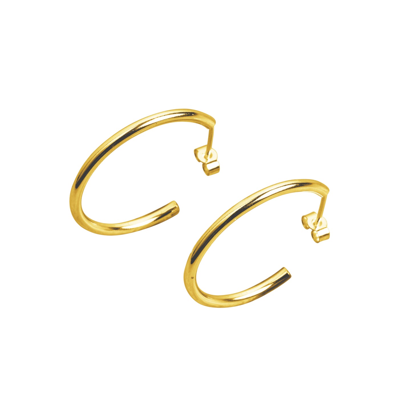 18ct Gold Vermeil Stacking Hoop High Shine Earrings Bundle