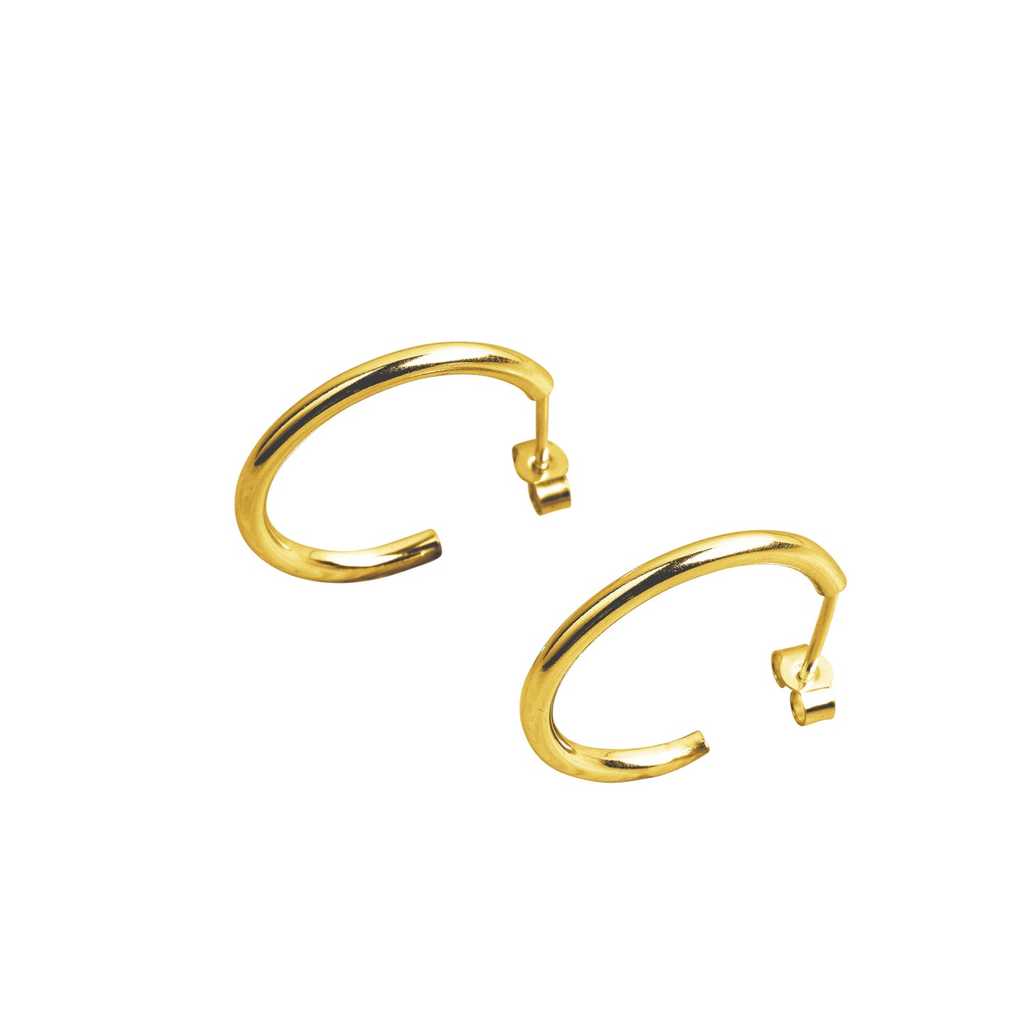 18ct Gold Vermeil Stacking Hoop High Shine Earrings Bundle