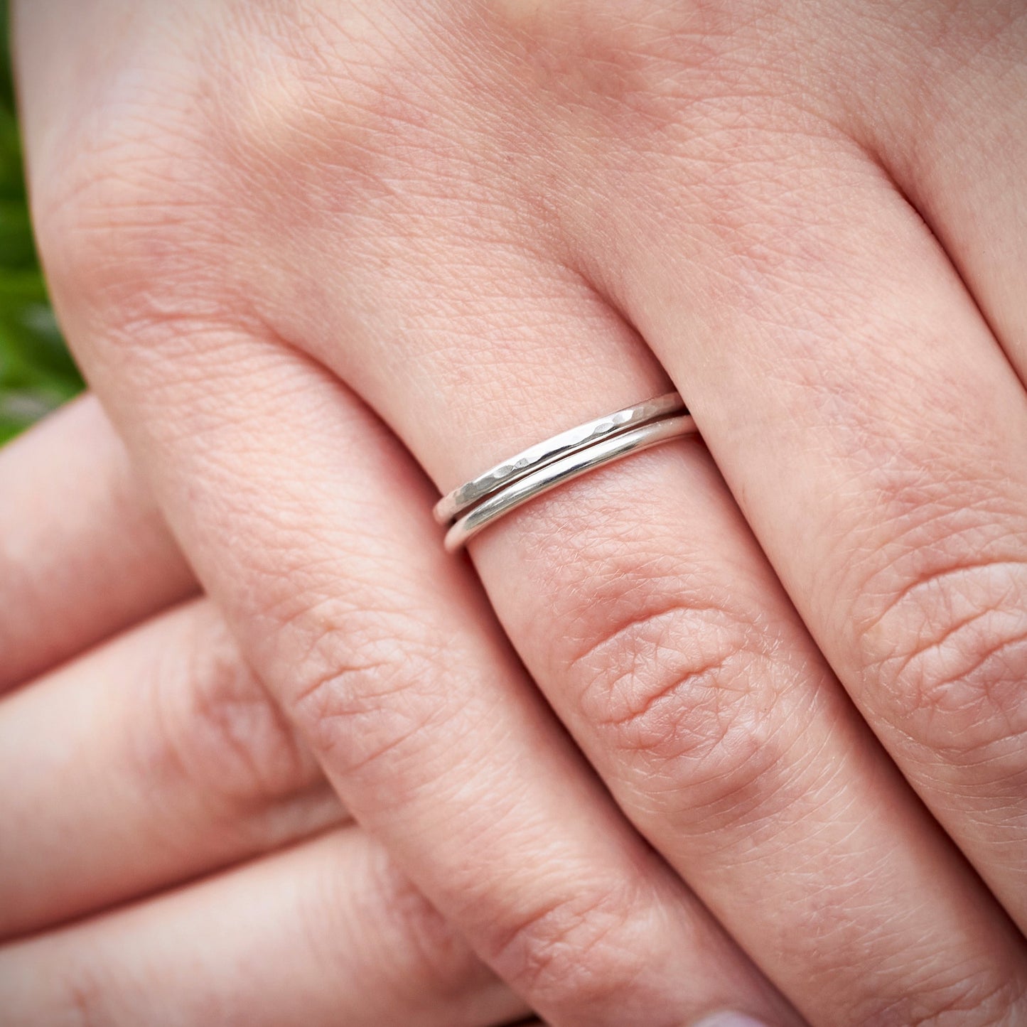 Silver Slender High Shine Stacking Ring