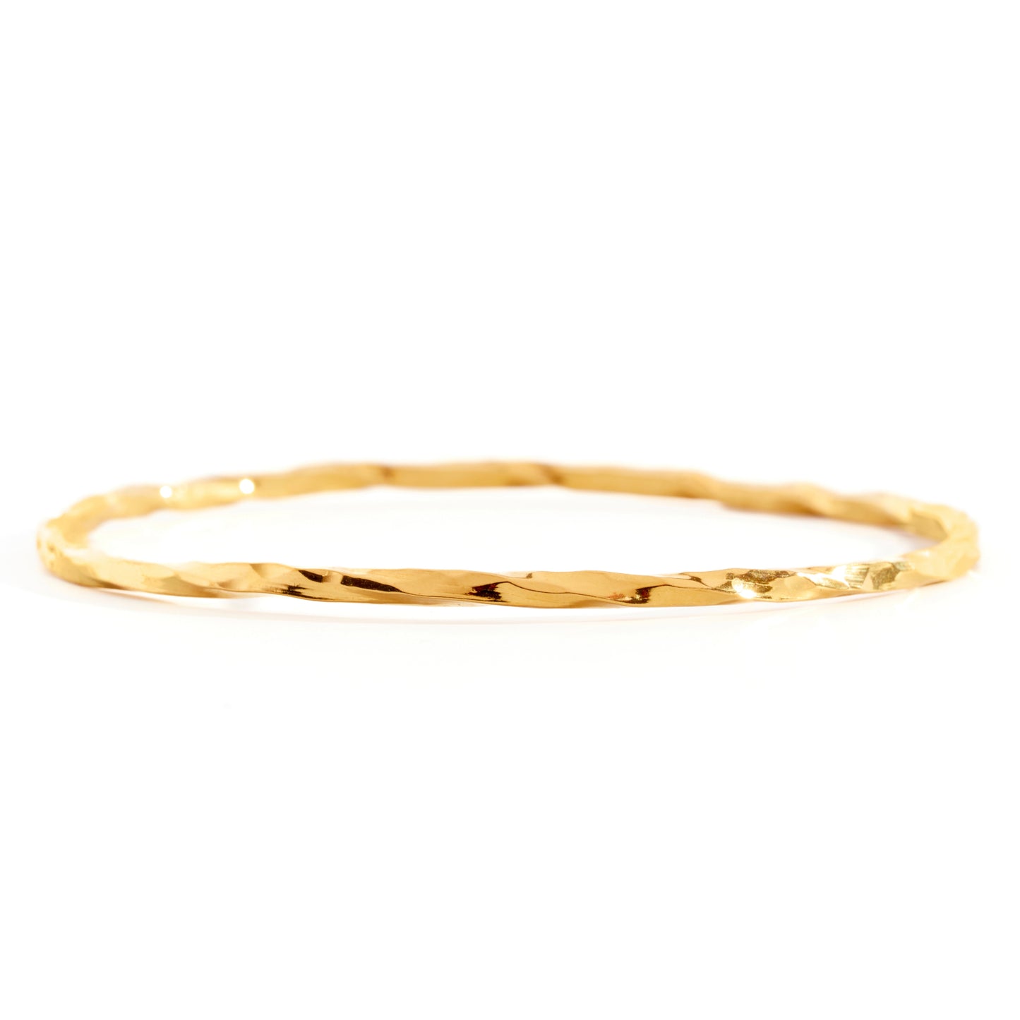 18ct Gold Vermeil Twisted Bangle by Emma White