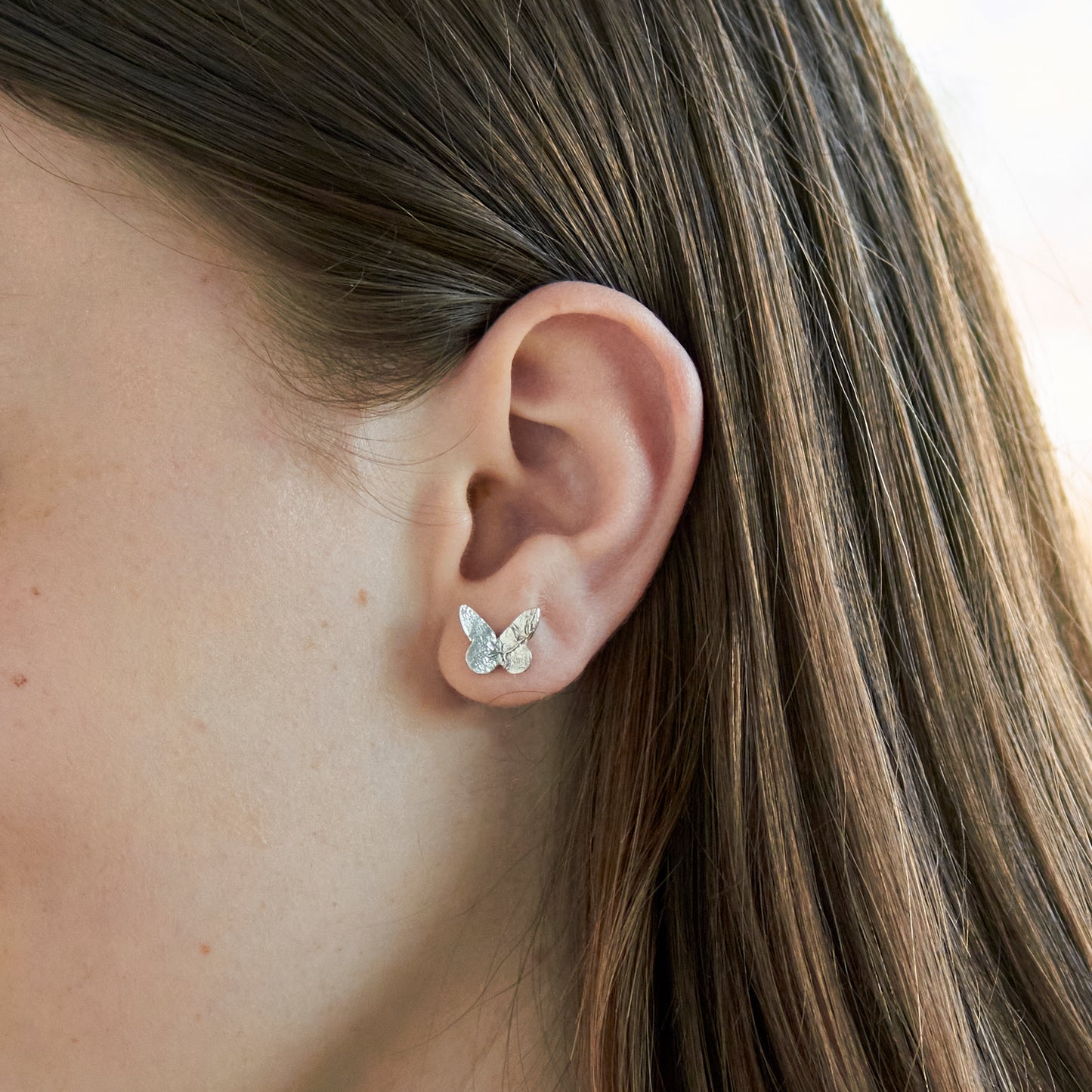 Silver Butterfly Earrings