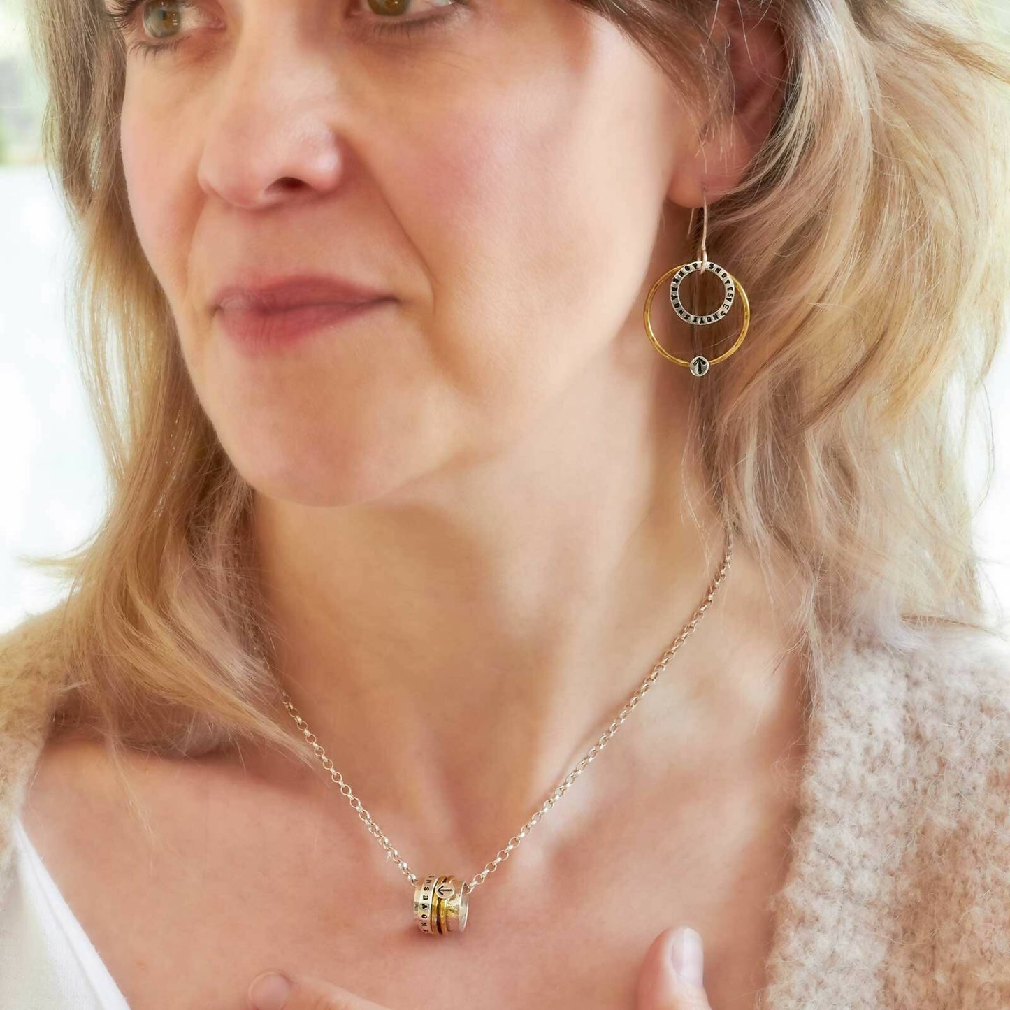 The YES/NO Spinning Hook Earrings by Emma White