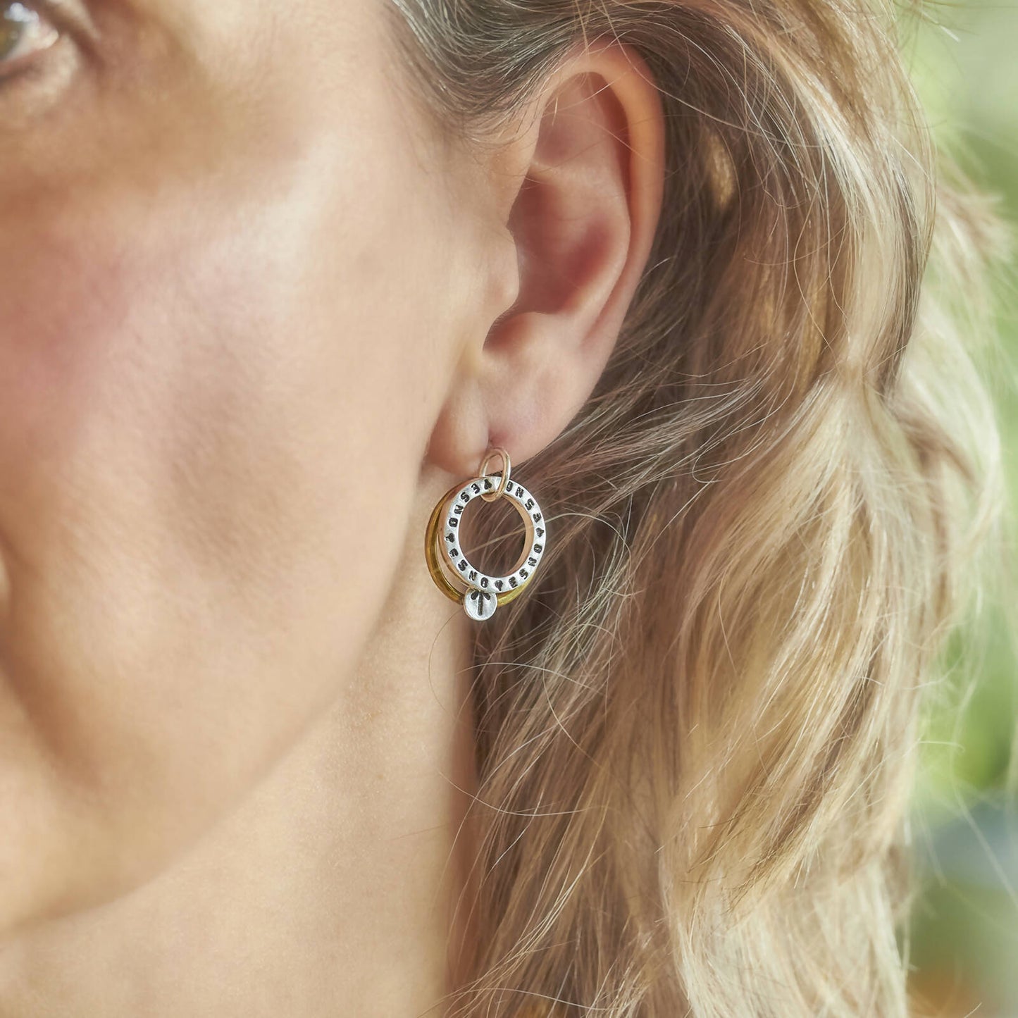 The YES/NO Spinning Stud Earrings by Emma White