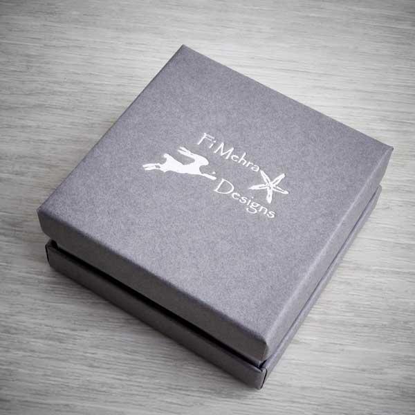 Small Silver Angel Wing Stud Earrings by Fi Mehra-3