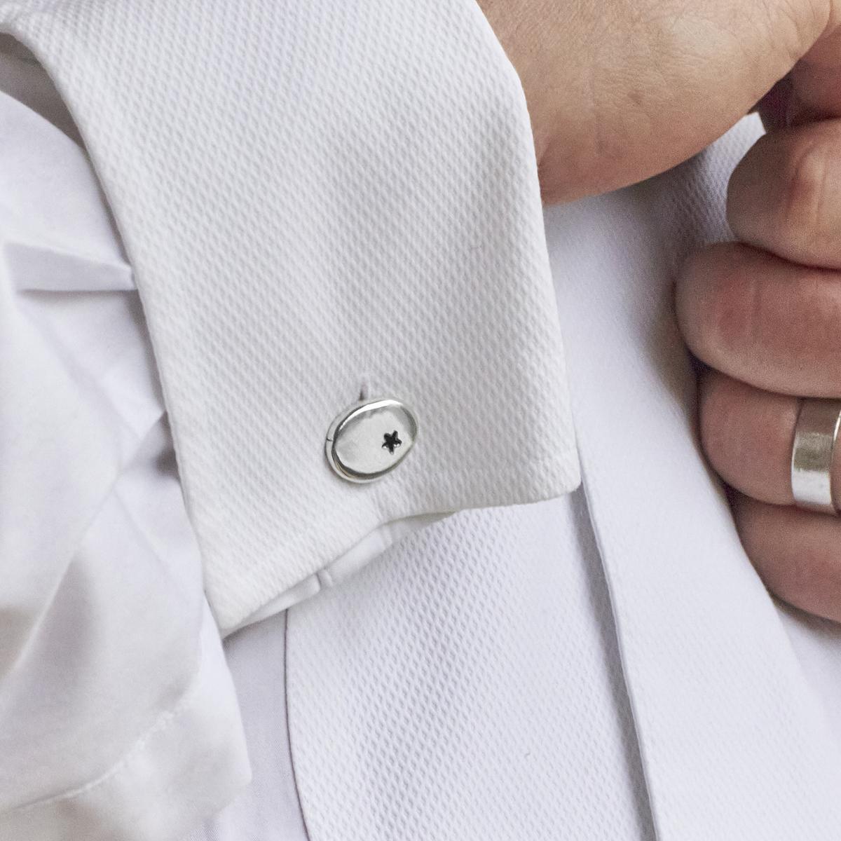 STAR PEBBLE CUFFLINKS BY EMMA WHITE AVAILABLE FROM THE JEWELLERY MAKERS, IMAGE PROPERTY OF EMMA WHITE-0