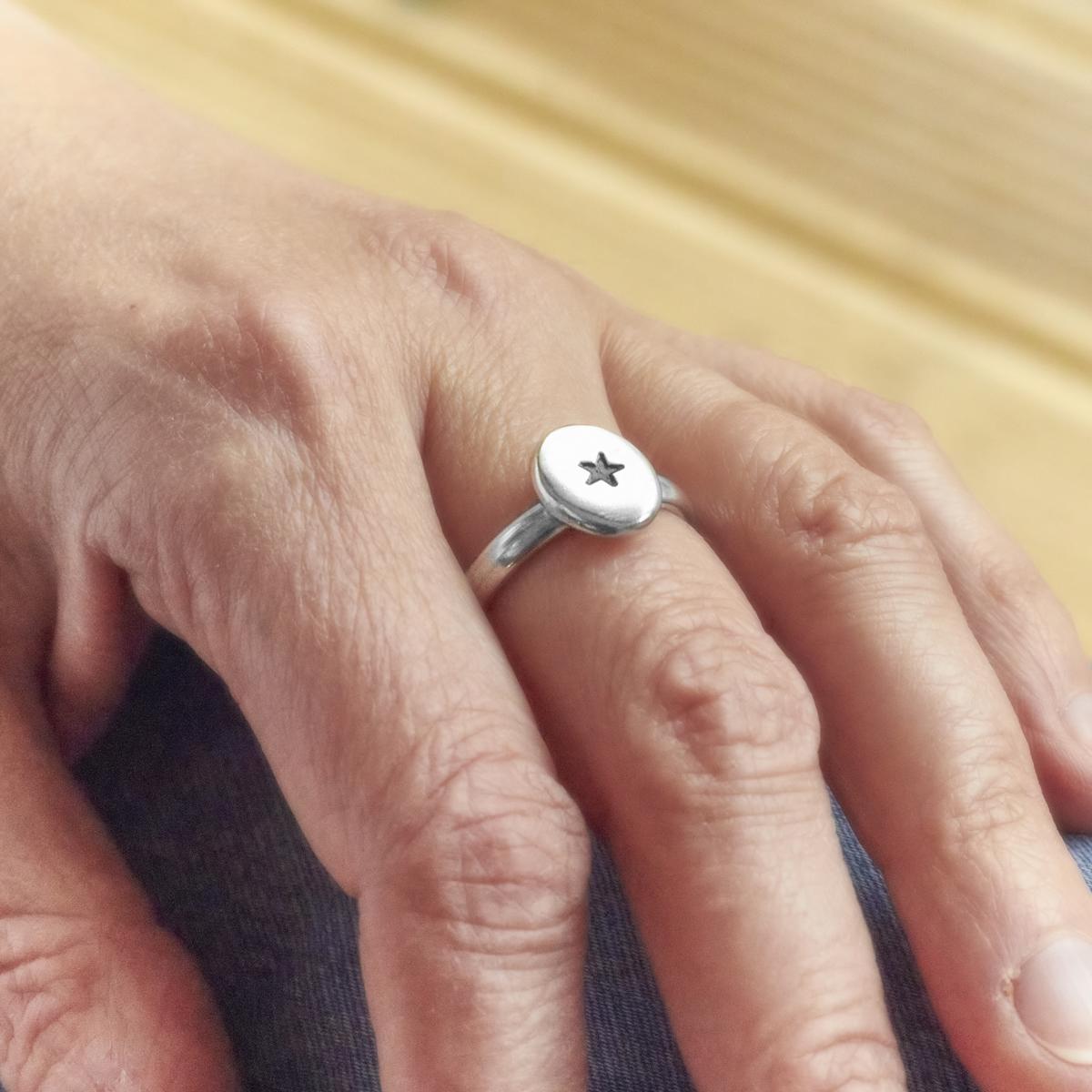 silver star pebble ring by emma white, available from the jewellery makers, IMAGE PROPERTY OF EMMA WHITE-0