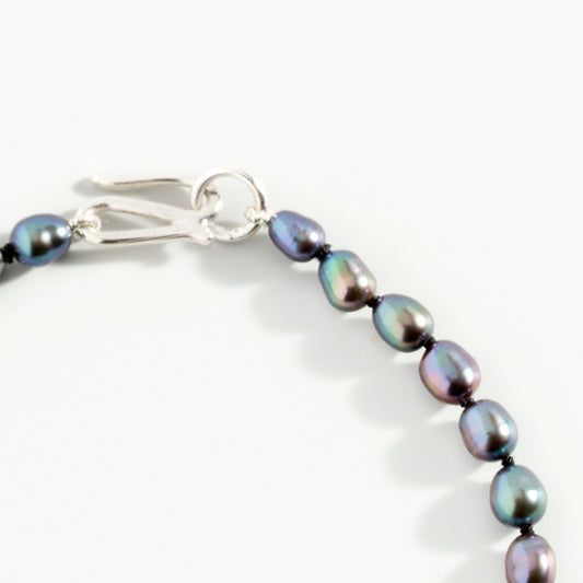 Clasped Hands Peacock Pearl Choker by Emma White