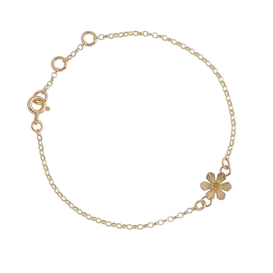 9ct Gold Daffodil Bracelet by Elin Mair