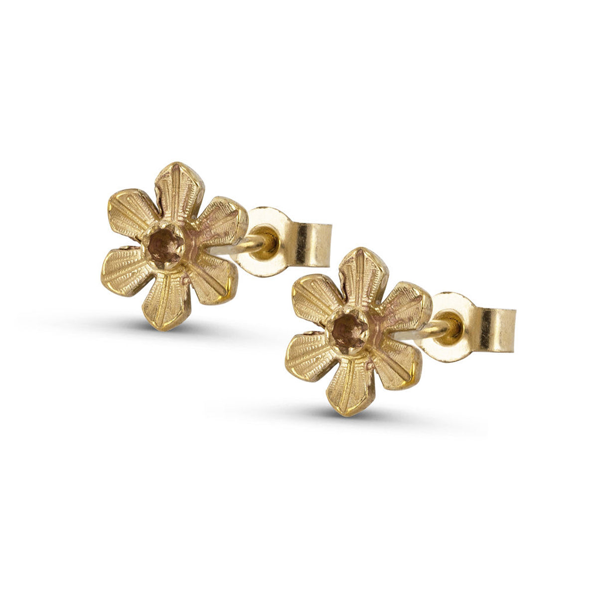 9ct Gold Daffodil Stud Earrings by Elin Mair