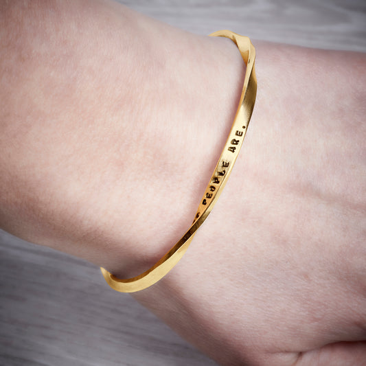 Twisted Tales Personalised Gold Vermeil Bangle