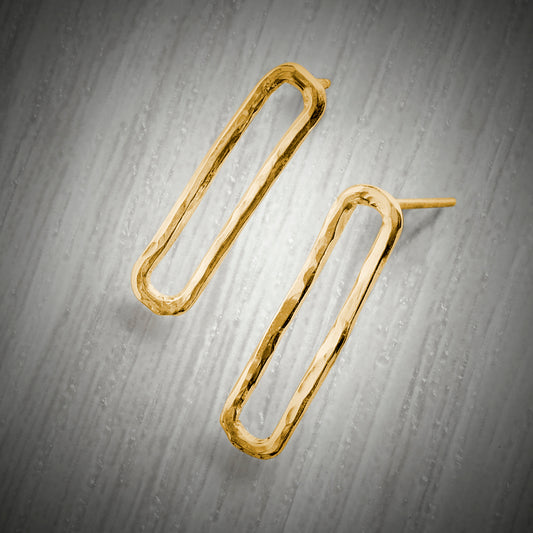 Gold Vermeil Paperclip Studs by Emma White