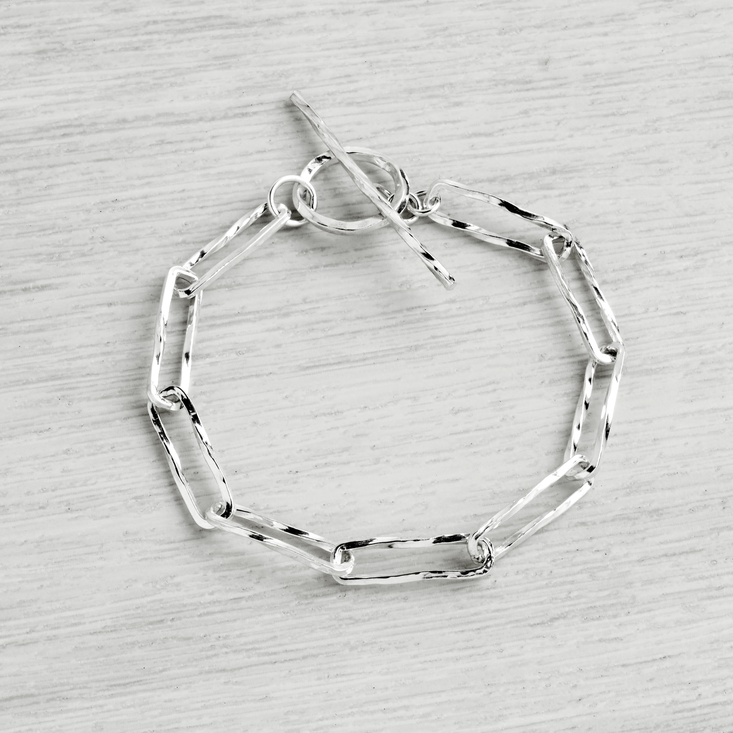 Silver Paperclip Bracelet by Emma White