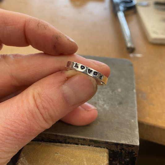 Hand Stamped Silver Ring Workshop Saturday 6th July 2024.