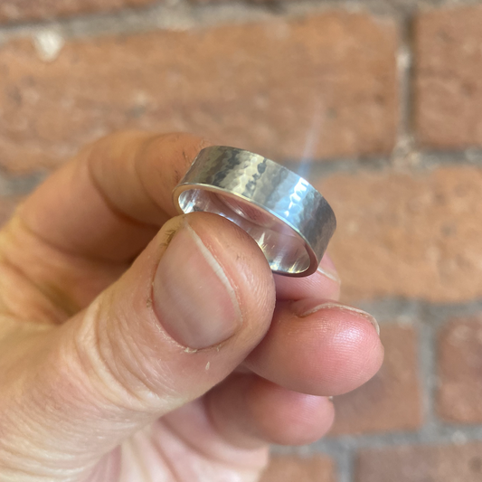 Chunky Hammered Silver Ring Workshop Saturday 26th April 2025