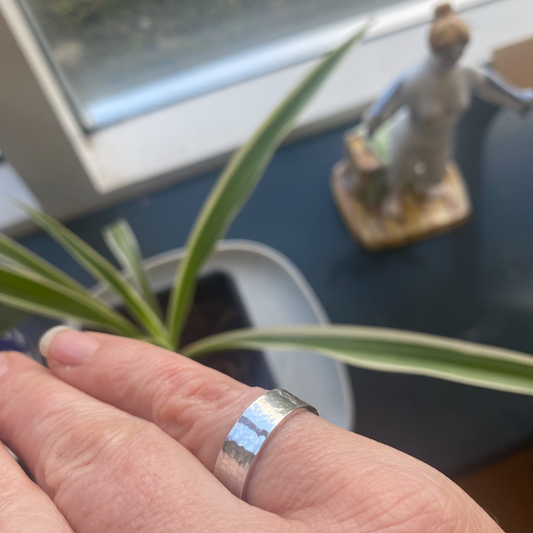 Chunky Hammered Silver Ring Workshop Saturday 26th April 2025