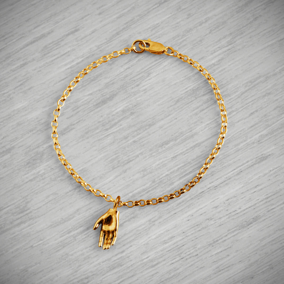18ct Gold Vermeil Tiny Hand Bracelet by Emma White