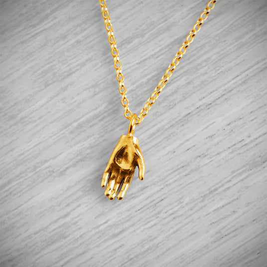 18ct Gold Vermeil Tiny Hand Necklace by Emma White