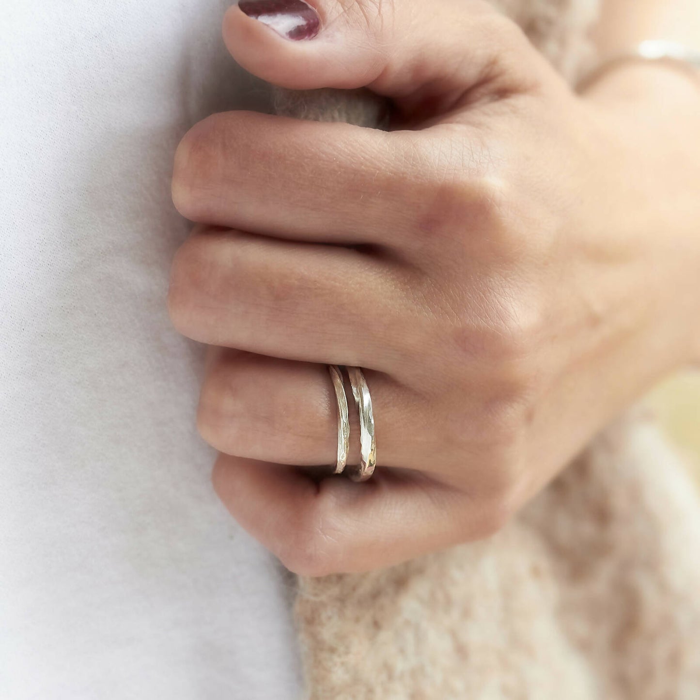 Slimline Twisted Ring by Emma White