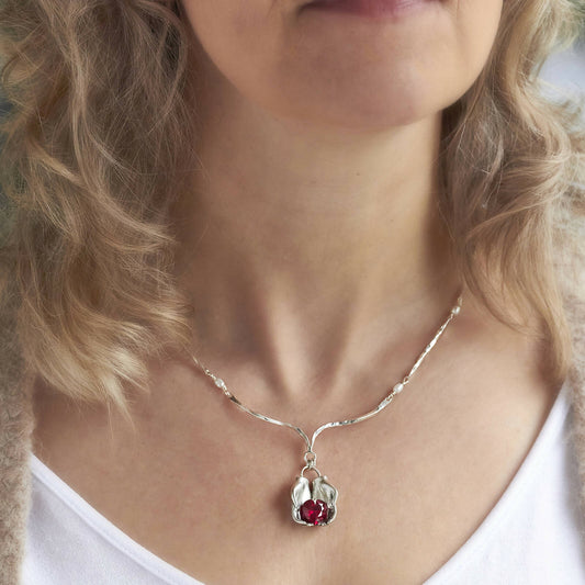 I give my love to you - Ruby Necklace by Emma White