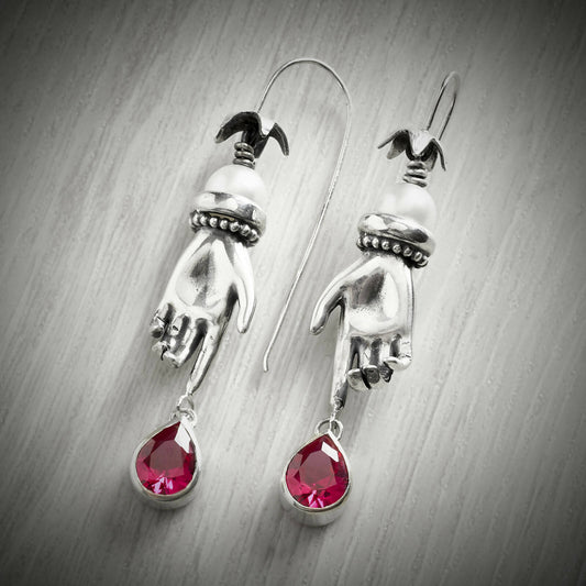 Single/Pair Blood is Thicker Ruby Earring by Emma White