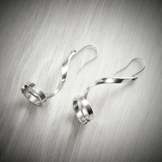 Swirl Hook Earrings by Emma White