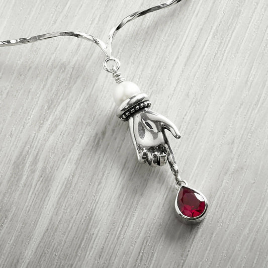 Blood is thicker - Ruby Necklace by Emma White