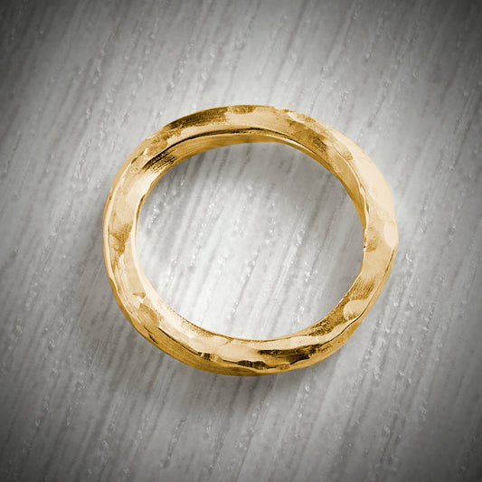 Solid Gold Chunky Twisted Ring by Emma White