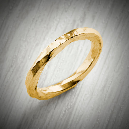 Solid Gold Chunky Twisted Ring by Emma White