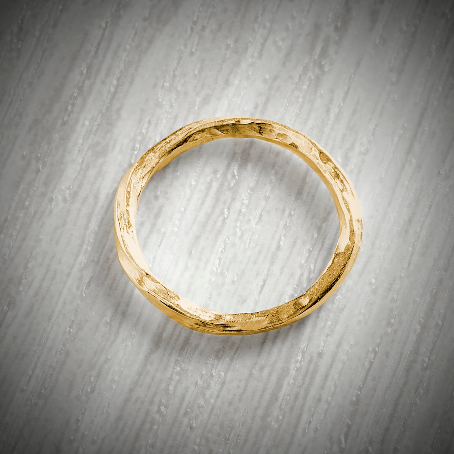 Solid Gold Slimline Twisted Ring by Emma White