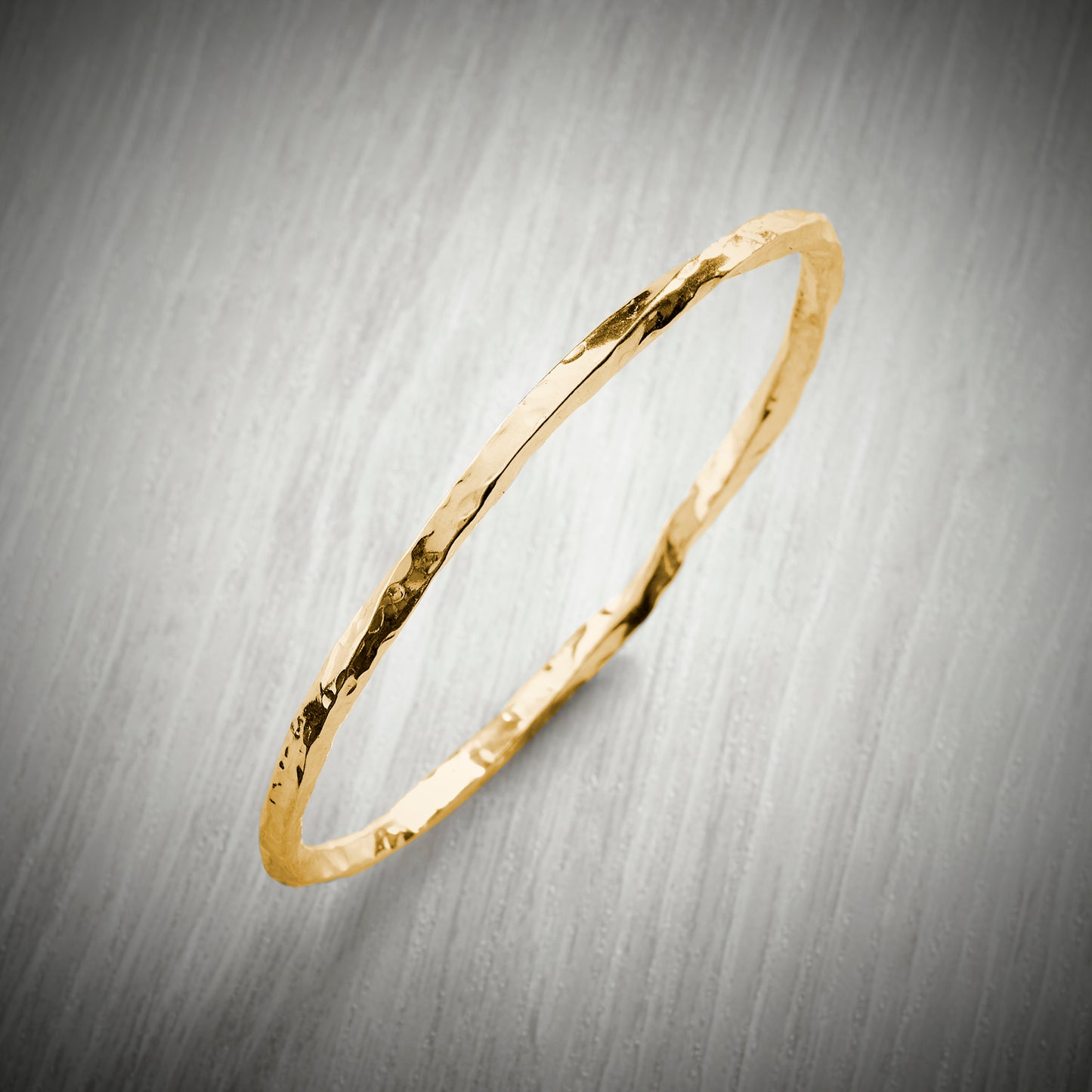 Solid Gold Chunky Twisted Bangle by Emma White