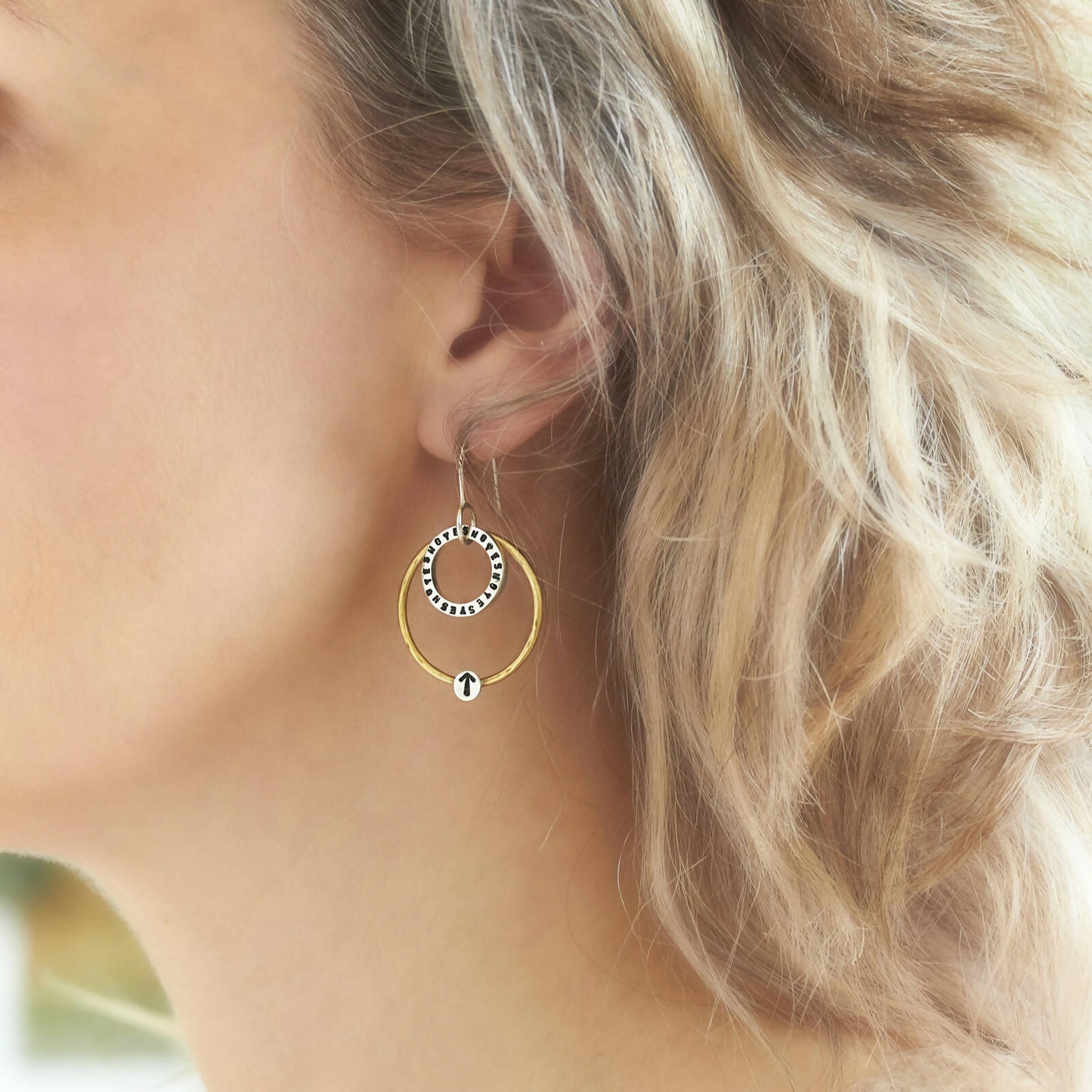 The YES/NO Spinning Hook Earrings by Emma White