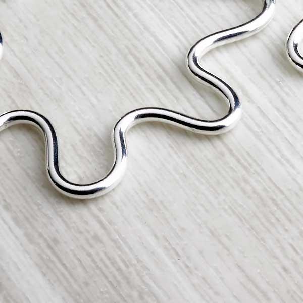 Extra Large Silver Wiggle Hoops by Alice Chandler-3