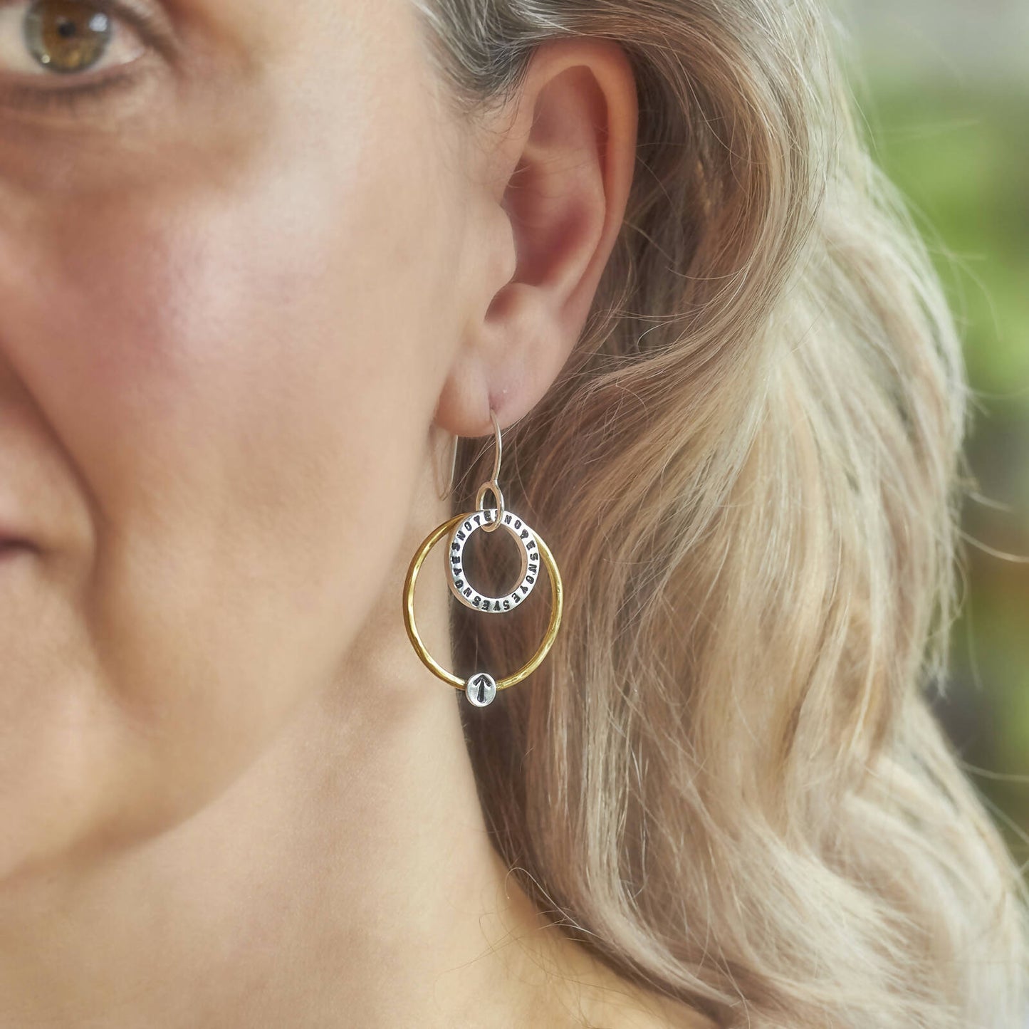 The YES/NO Spinning Hook Earrings by Emma White