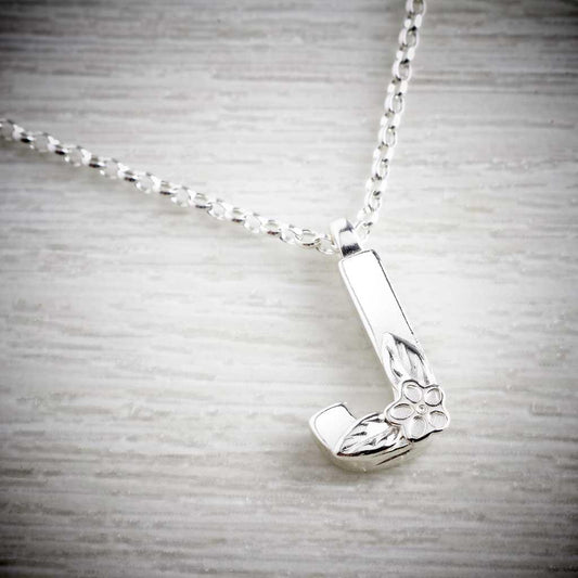 Silver Letter G Necklace, made by Elin Mair, Image property of THE JEWELLERY MAKERS-0