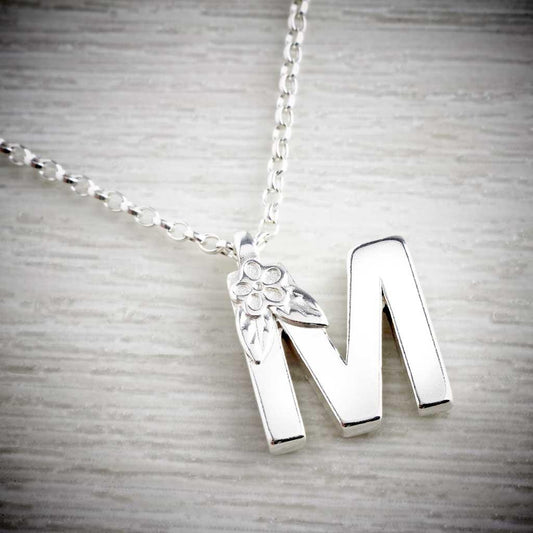 Silver letter M made by Elin air, Image property of THE JEWELLERY MAKERS.-0
