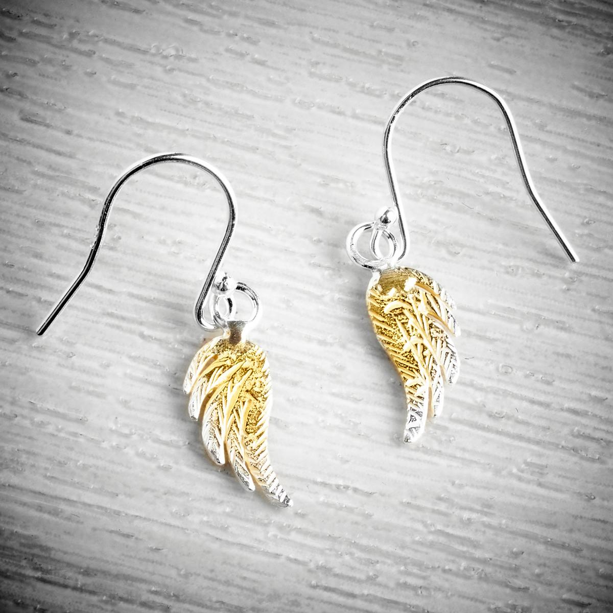 fi mehra silver and gold wings drop earrings available from the jewellery makers. image property of EMMA WHITE-0