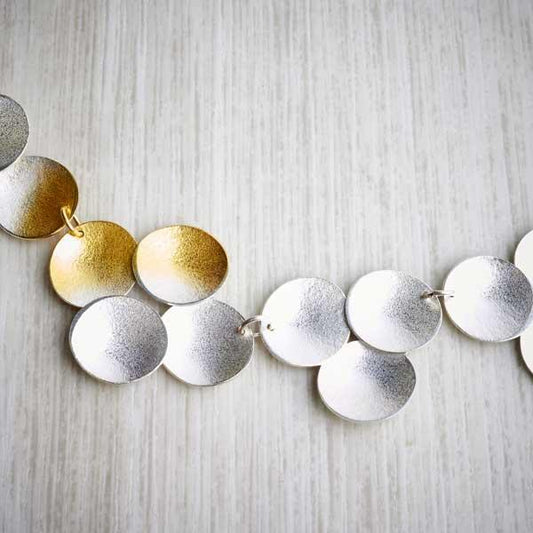 Electra, Silver and Gold Articulated Pendant by Melanie Hamlet-0