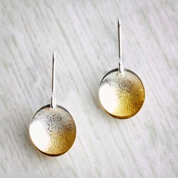Silver and gold drops by Kokkino. Image property of THE JEWELLERY MAKERS-0