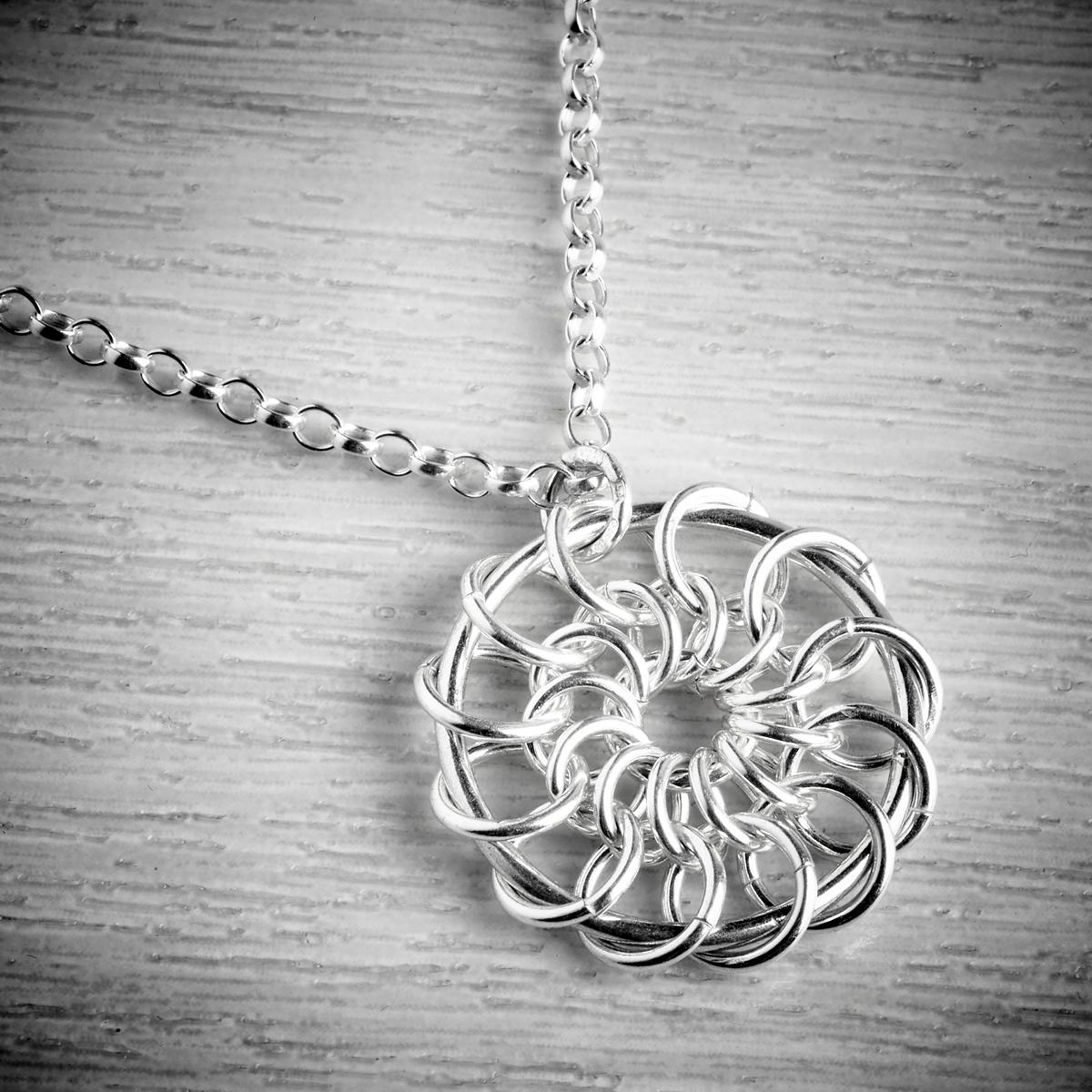 Silver Catherine Pendant by Laura Brookes-0