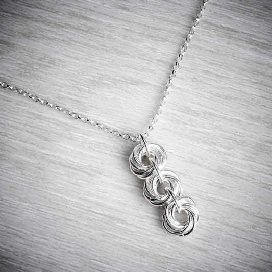 Silver Triple Celtic Knot Necklace by Laura Brookes-1