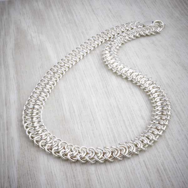 Silver Chainmaille King's Chain Necklace by Laura Brookes-2